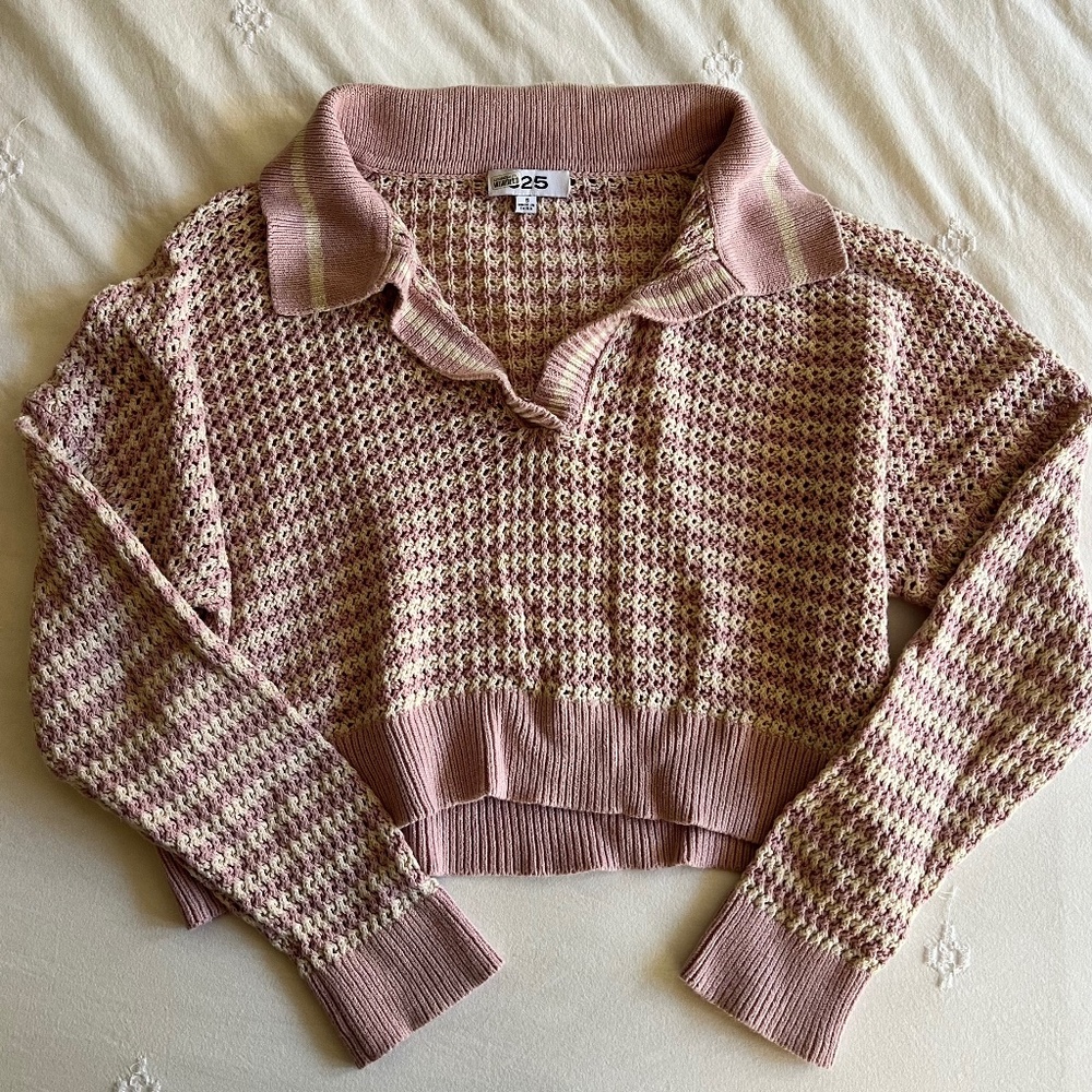 525 America Lavender Size S Cropped Sweater